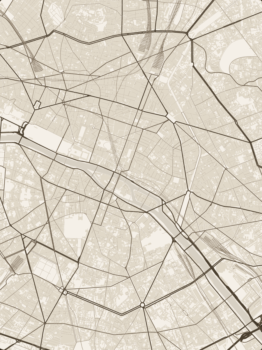 Paris, France map poster