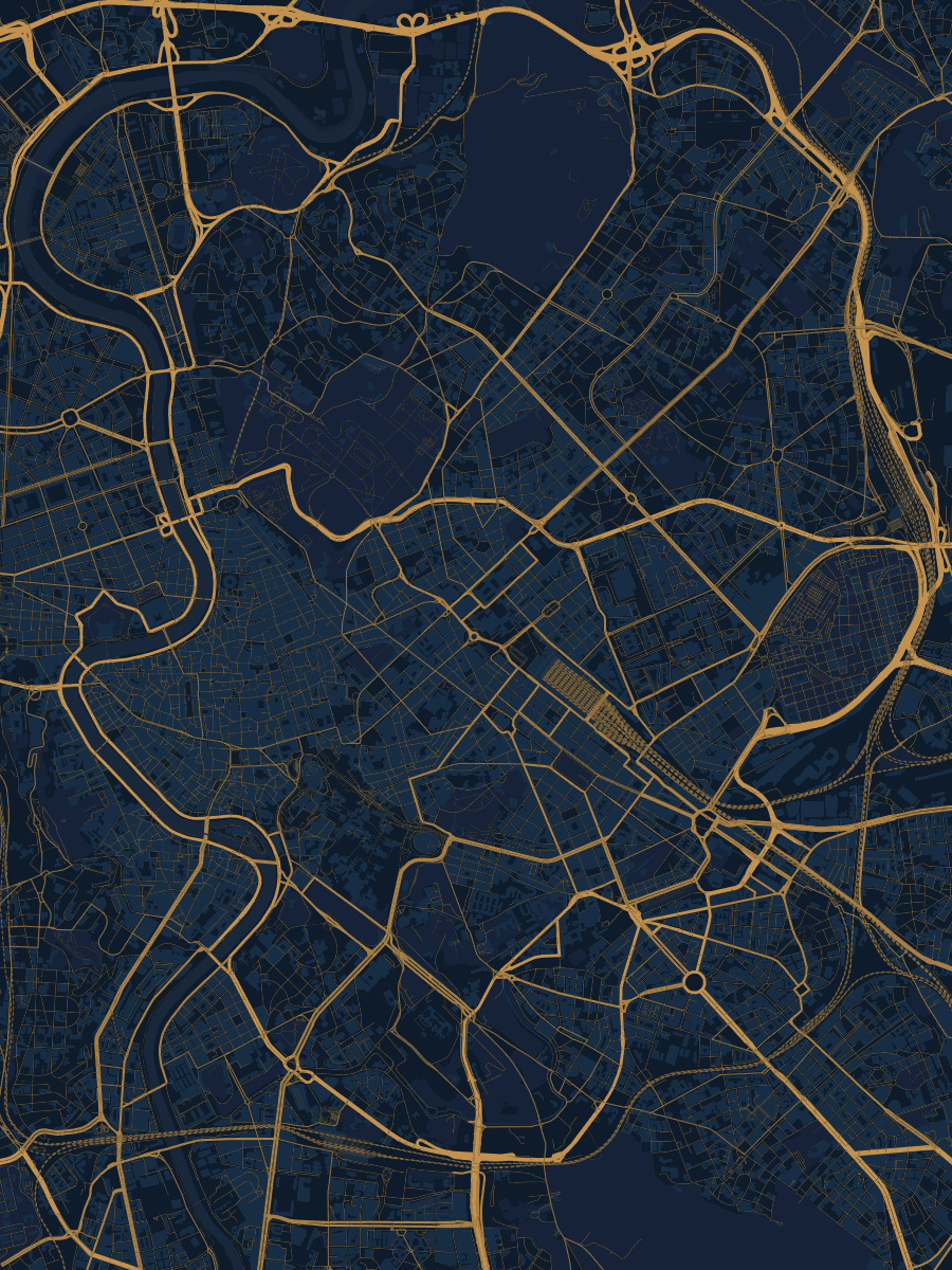 Rome, Italy map poster